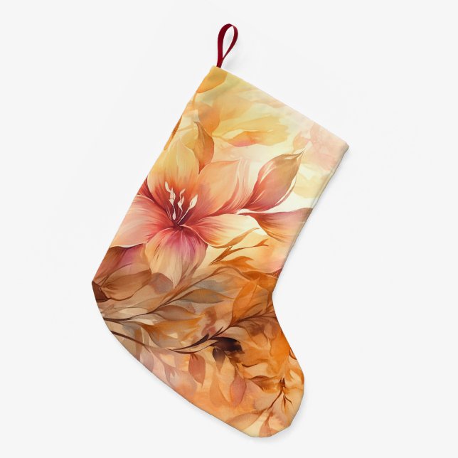 Autumn Bouquet Small Christmas Stocking (Front (Hanging))