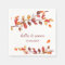 Autumn Branch Leaf Fall Wedding Paper Napkins