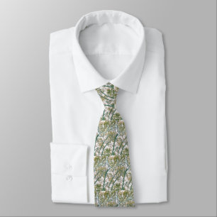 Autumn Branches Abstract (Blue & Green) Tie