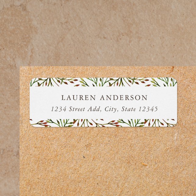 Autumn Branches Personalised Return Address (Creator Uploaded)