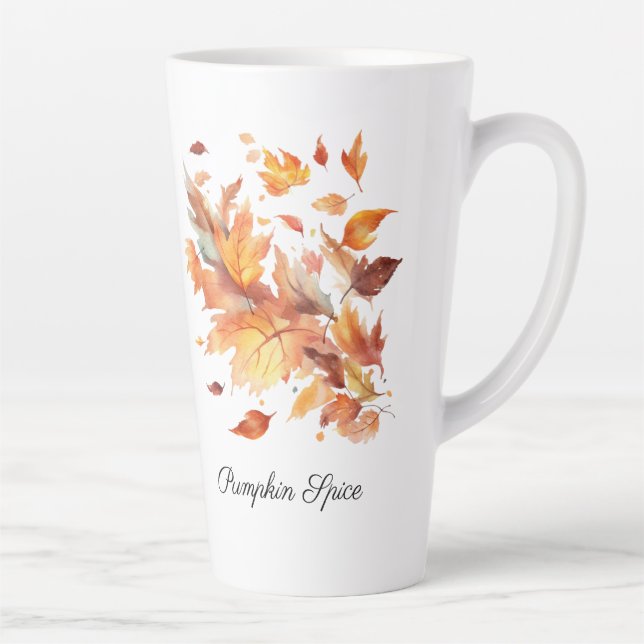 Autumn Breeze Maple Cascade, custom  Latte Mug (Right)