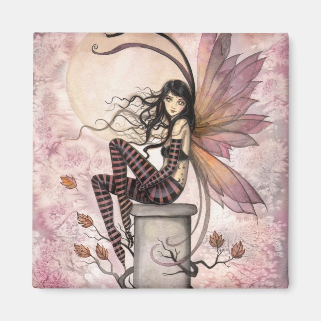 Autumn Breezes Fairy Fantasy Art by Molly Harrison Magnet (Front)