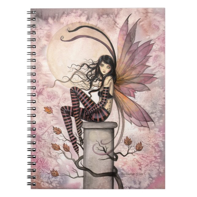 Autumn Breezes Fantasy Fairy Art Notebook (Front)