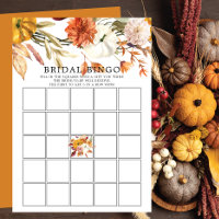Autumn Bridal Shower Bingo Game Card