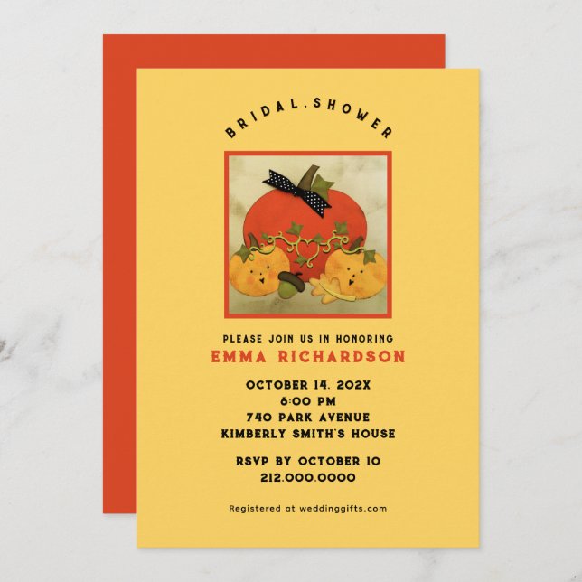 Autumn Bridal Shower Invitation (Front/Back)