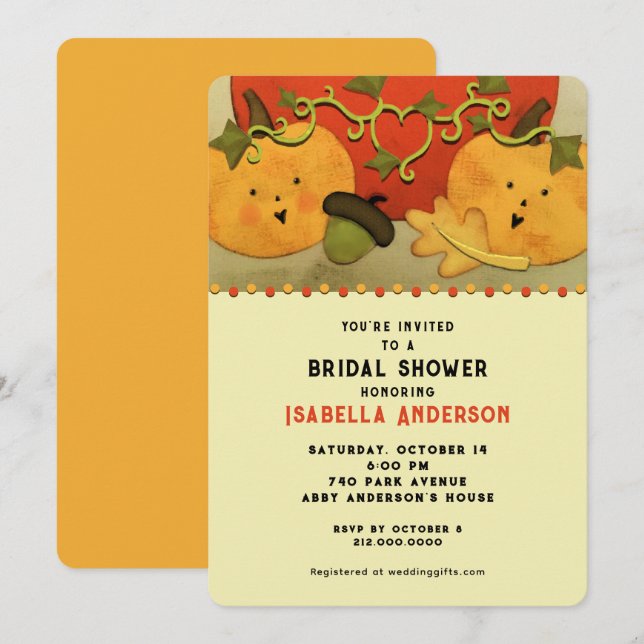 Autumn Bridal Shower Invitation (Front/Back)