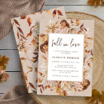 Autumn Bridal Shower Invitation<br><div class="desc">Celebrate the beauty of autumn with the Autumn Bridal Shower Invitation. This taupe invitation features hand-painted watercolor leaves, dahlias, and roses in stunning fall hues, complemented by a coordinating pattern on the back. The harmonious design ensures a seamless and elegant celebration. Let your bridal shower be a memorable event filled...</div>