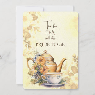 Autumn Bridal Shower Tea Party Invitation