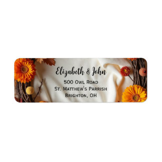 Autumn Bridal Wreath Invitation Magnetic Card