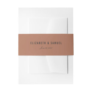 Autumn Brown Wedding Belly Bands Invitation Belly Band