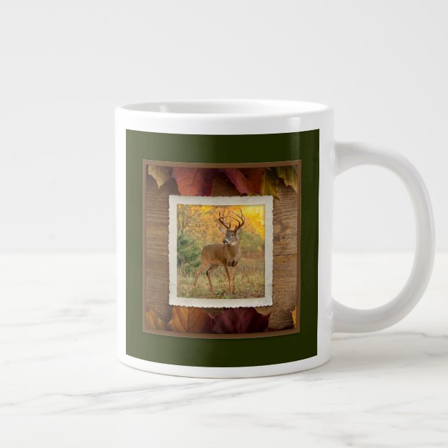 Autumn Buck #1 Large Coffee Mug (Right)