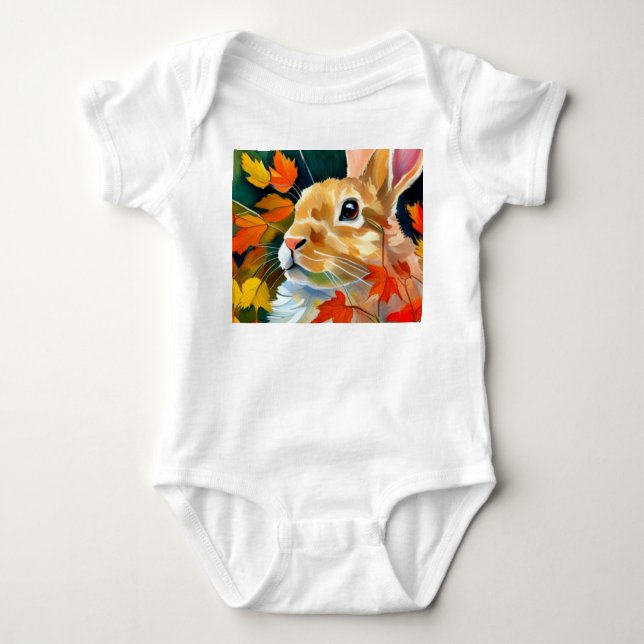 Autumn Bunny Baby Bodysuit (Front)
