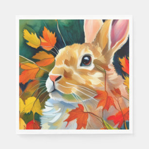Autumn Bunny Napkin