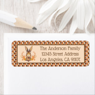 Autumn Bunny Return Address Labels