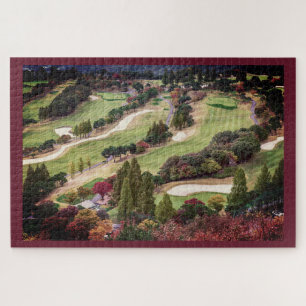 Autumn & Burgundy Golf Course  Photo Jigsaw Puzzle
