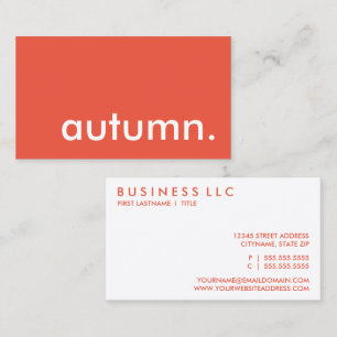 autumn. business card
