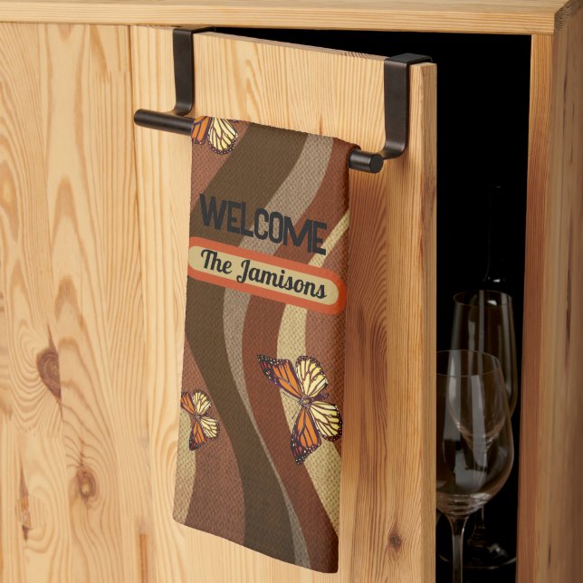 Autumn Butterflies Tea Towel (Thirds Fold)