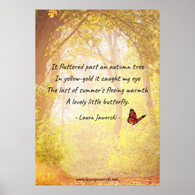 Autumn Butterfly by Laura Jaworski Poster (Front)