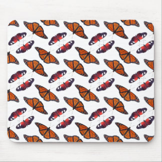 Autumn Butterfly Frenzy Mousemat (White)