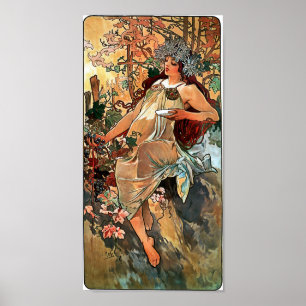 Autumn by Alfons Mucha 1896 Poster