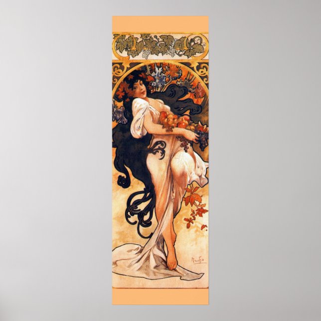 Autumn by Alfons Mucha Poster (Front)