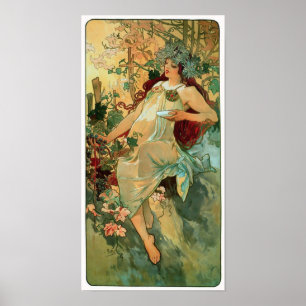 Autumn by Alphonse Mucha ~ Art Nouveau Poster