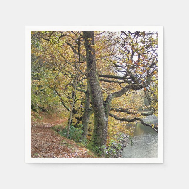 AUTUMN BY THE LAKE NAPKIN (Front)