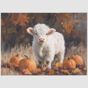 Autumn Calf Among Pumpkins Decoupage Tissue Paper