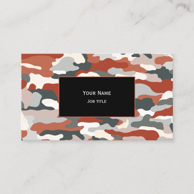 Autumn Camouflage Business Card (Front)