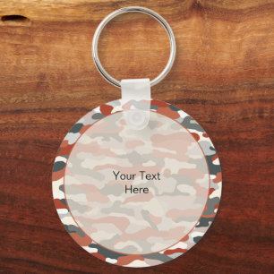 Autumn Camouflage Rugged Aluminium Key Ring