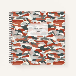 Autumn Camouflage Square Notebook