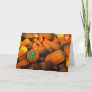 Autumn Candy Corn "Happy Halloween!" Card