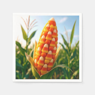 Autumn Candy Corn On the Cob Napkin