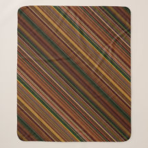 Autumn Canopy Brown and Green Stripe