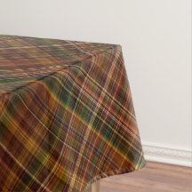 Autumn Canopy Brown, Rust Red, and Green Plaid