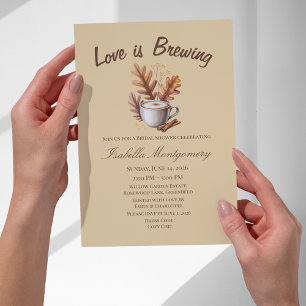 Autumn Cappuccino Bridal Shower Invitation