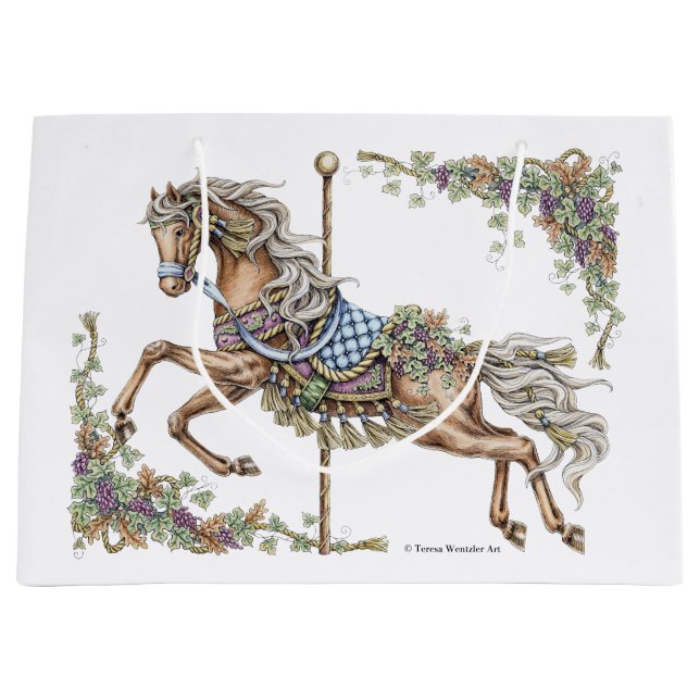 Autumn Carousel Horse Gift Bag (Front)