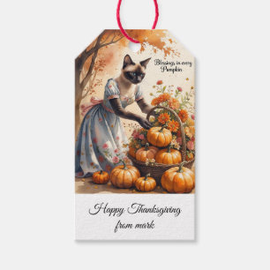 Autumn Cat is arrangin“Blessings in Every Pumpkin” Gift Tags