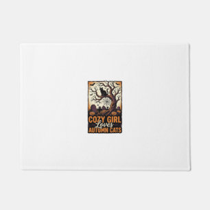 Autumn Cat Lover Vintage Halloween Girl Shirt Desi Doormat