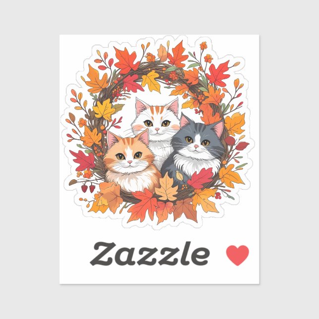 autumn cat wreath (Sheet)