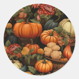 Autumn Celebration Classic Round Sticker