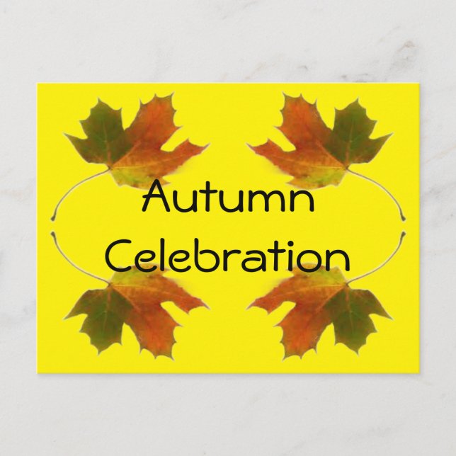 Autumn Celebration Invitation Postcard (Front)