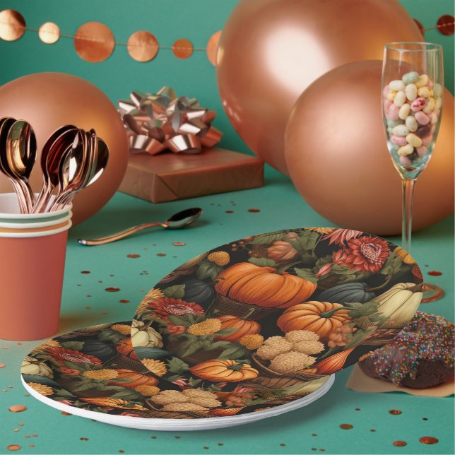 Autumn Celebration Paper Plate (Multi)