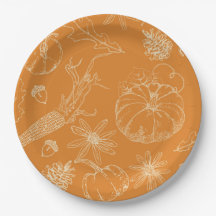 Autumn Celebration Sketch in Orange