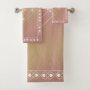 Autumn Celtic Heart Cross Bath Towel Set