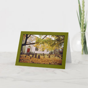 'Autumn Cemetery' Blank Greeting Card