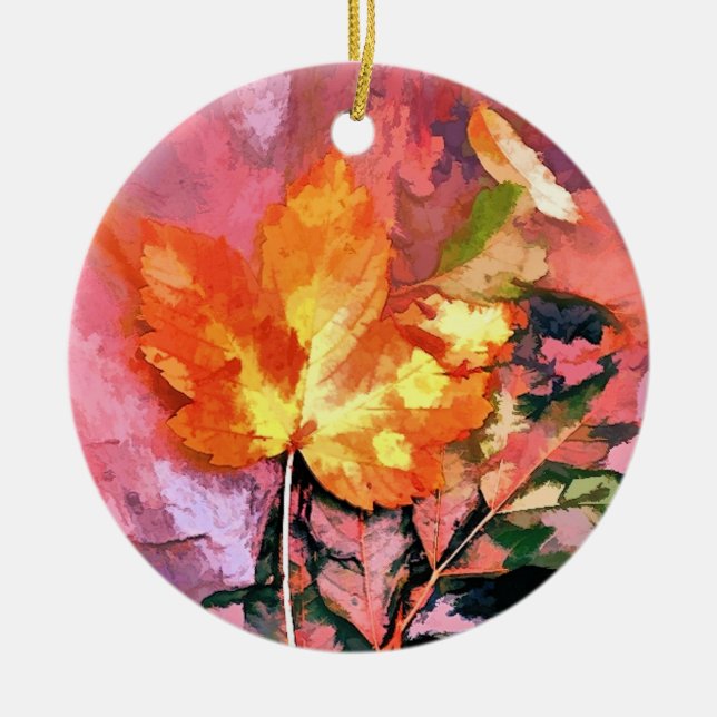 AUTUMN CERAMIC TREE DECORATION (Front)