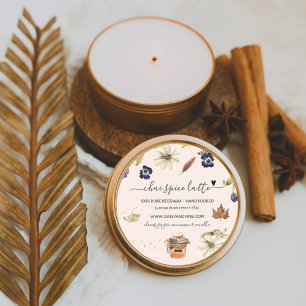 Autumn Chai Spice Handmade Homemade Candle Classic Round Sticker