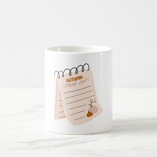 Autumn Checklist Notepad Fall To Do List  Coffee Mug (Creator Uploaded)