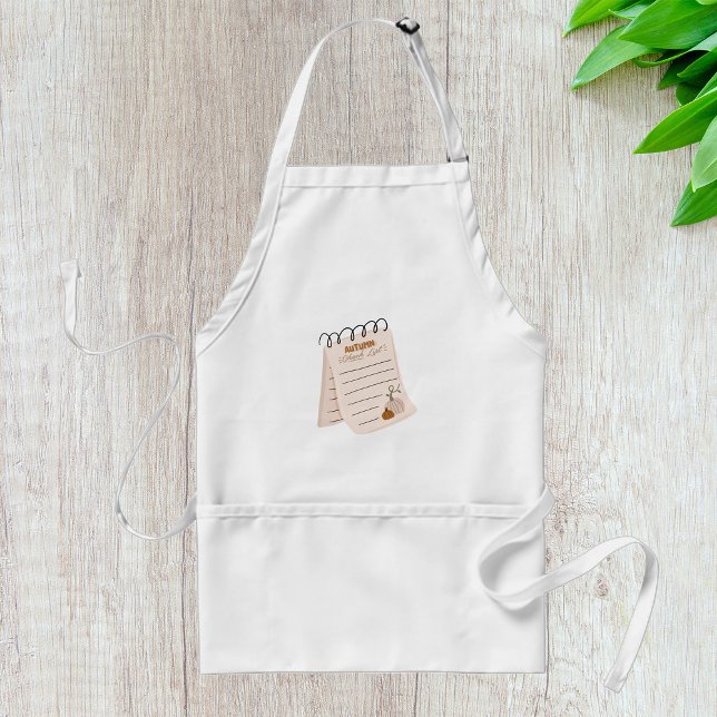 Autumn Checklist Notepad Fall To Do List  Standard Apron (Creator Uploaded)